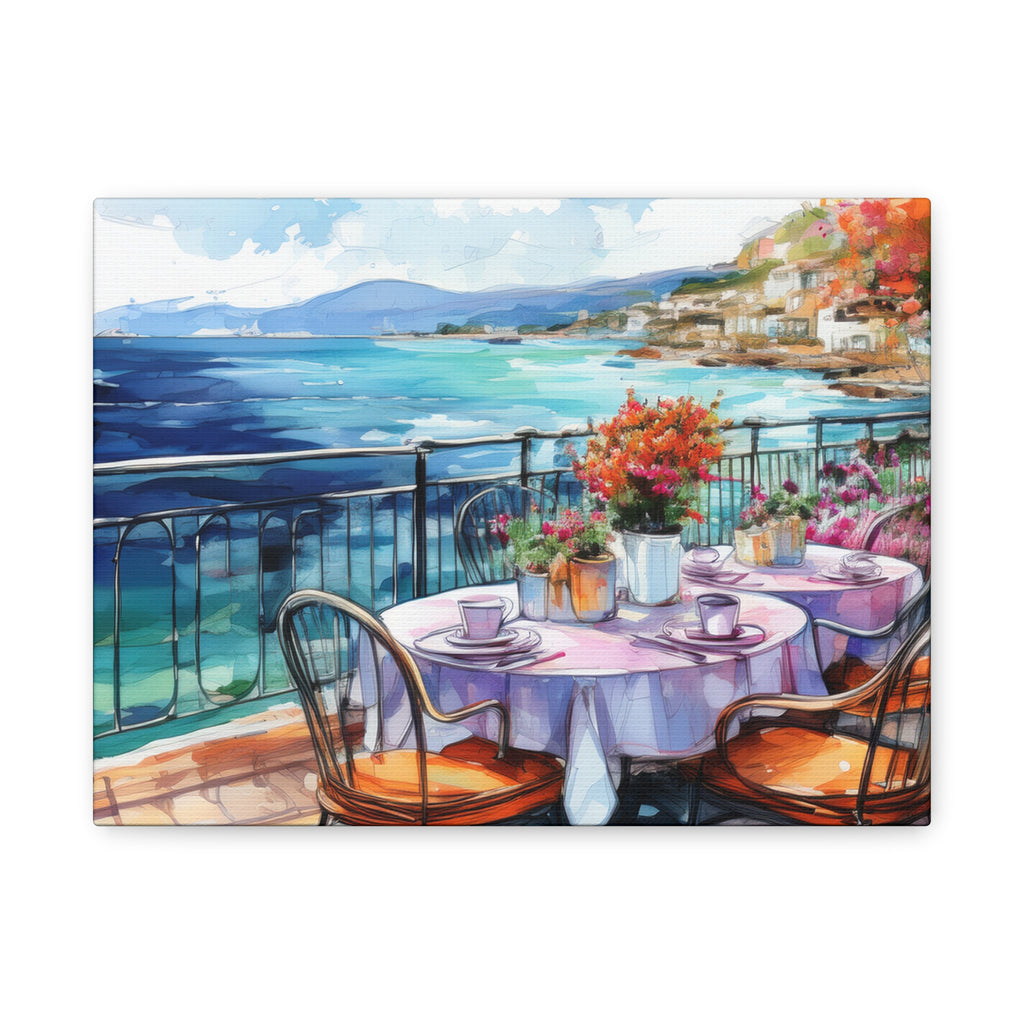 Canvas Wall Art - Seaside Café