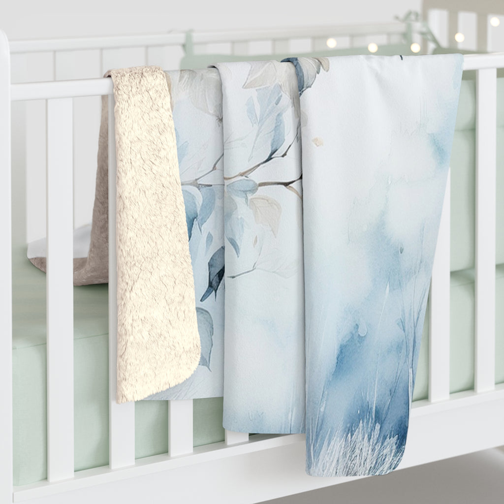 Sherpa Fleece Blanket – Frosted Birch