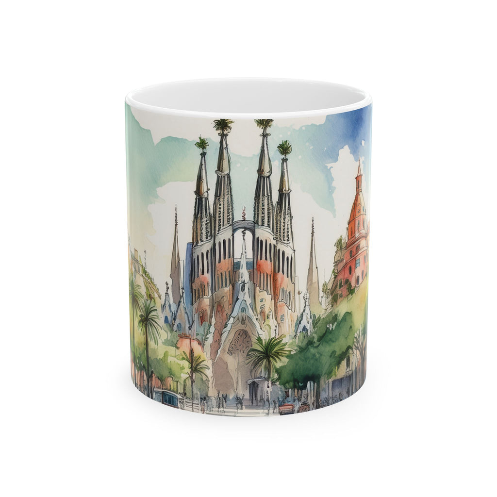 Ceramic Mug – Barcelona Cityscape