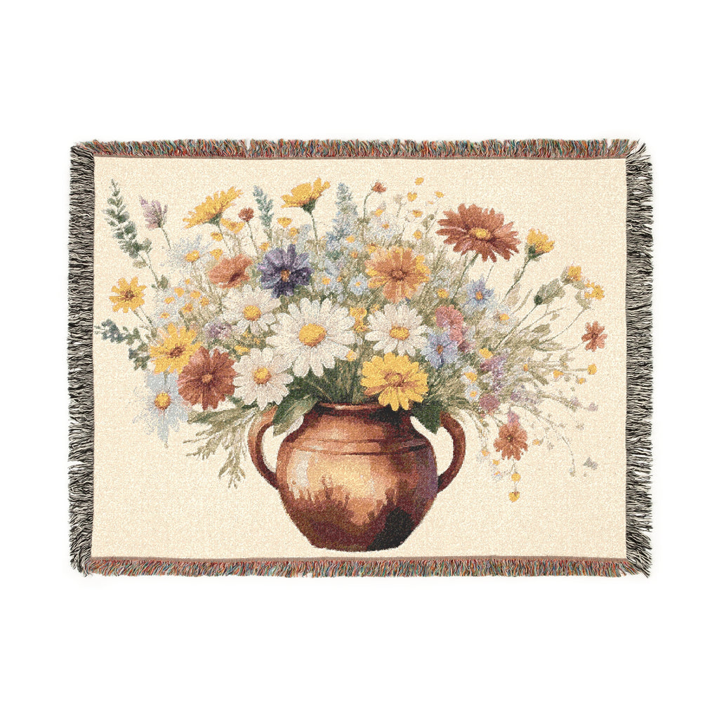Woven Blanket - Wildflower Vase