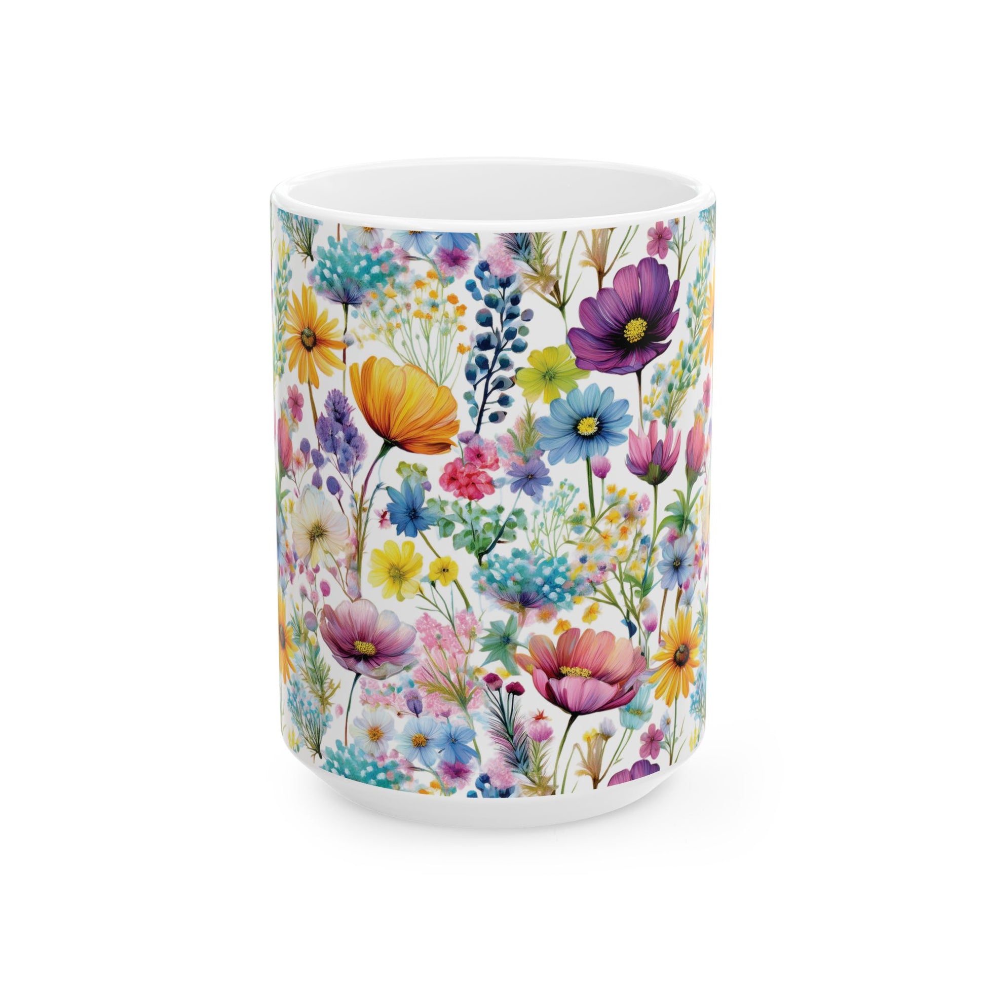Ceramic Mug – Colorful Wildflowers