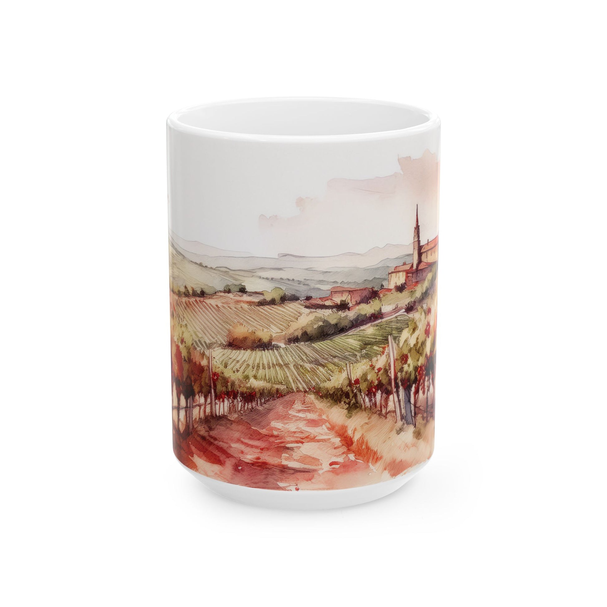 Ceramic Mug – Vineyard Countryside